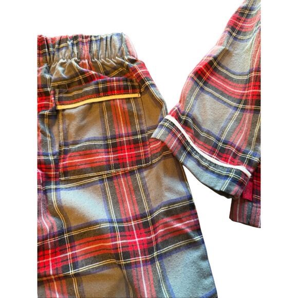 Janie & Jack boys 2T PJ plaid 2 piece buttondown pajama set CHRISTMAS - Picture 2 of 6